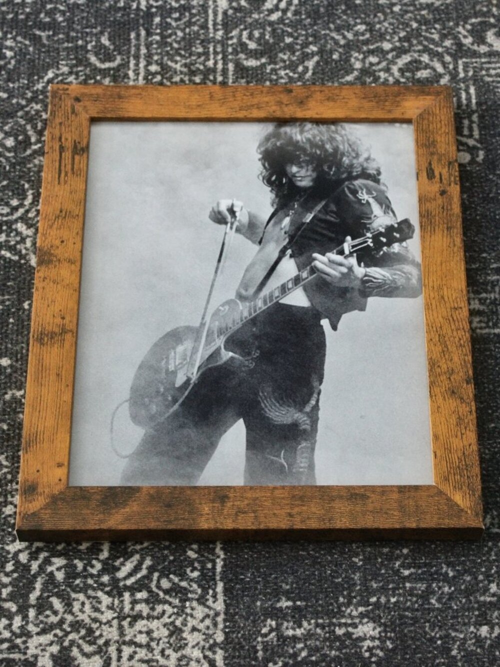 Jimmy Page Guitar Bow Led Zeppelin Photo Print 8x10 Classic Rock Wall Decor Art